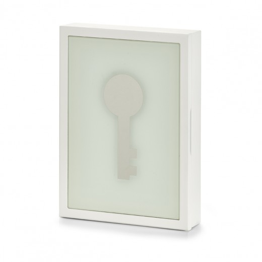 Suport pentru chei, MDF Glass White, l22xA5xH30 cm