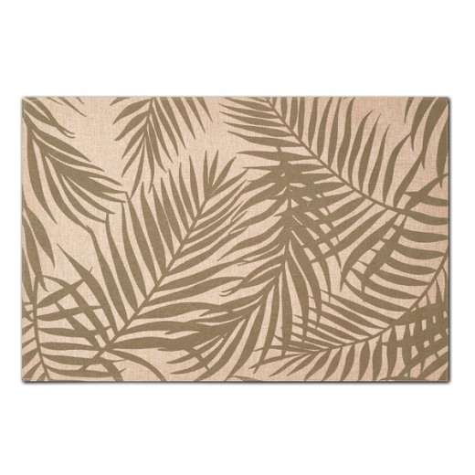 Suport vesela din material textil, Palm Rectangle Bej, L45xl30 cm