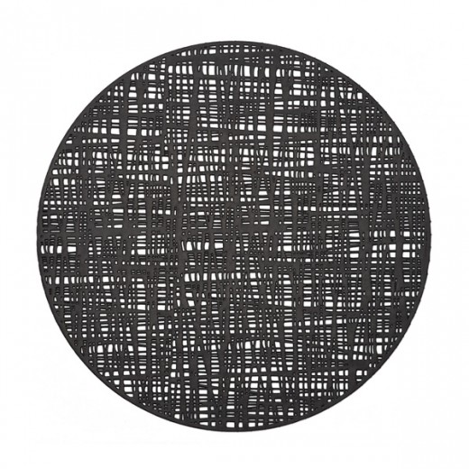 Suport vesela din PVC, Scribble Negru, Ø38 cm