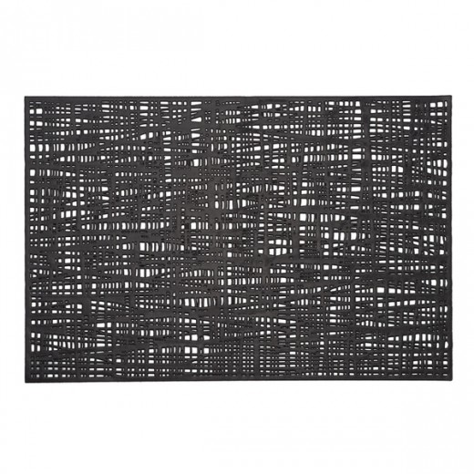 Suport vesela din PVC, Scribble Rectangle Negru, L45xl30 cm