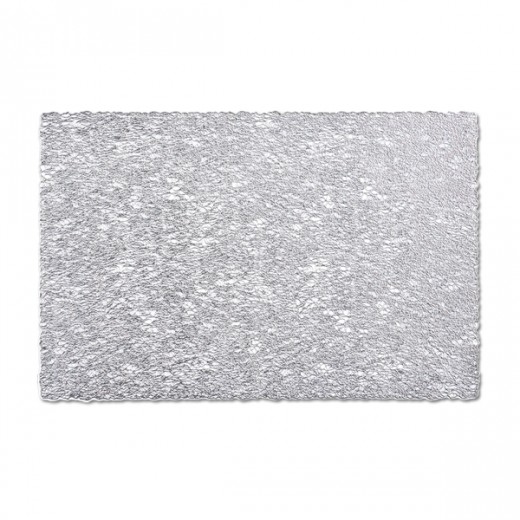 Suport vesela din PVC, Weave Argintiu, L45xl30 cm