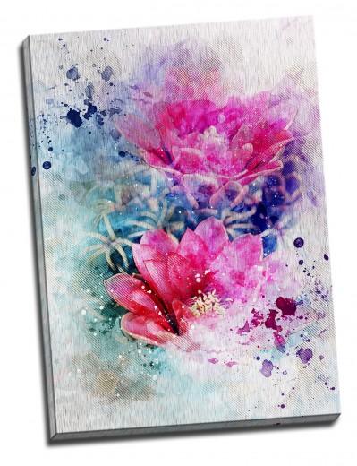 Tablou din aluminiu striat Pink Beauty