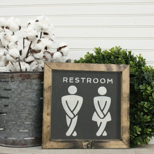 Tablou Restroom UKZM047 Multicolor, 15 x 15 cm