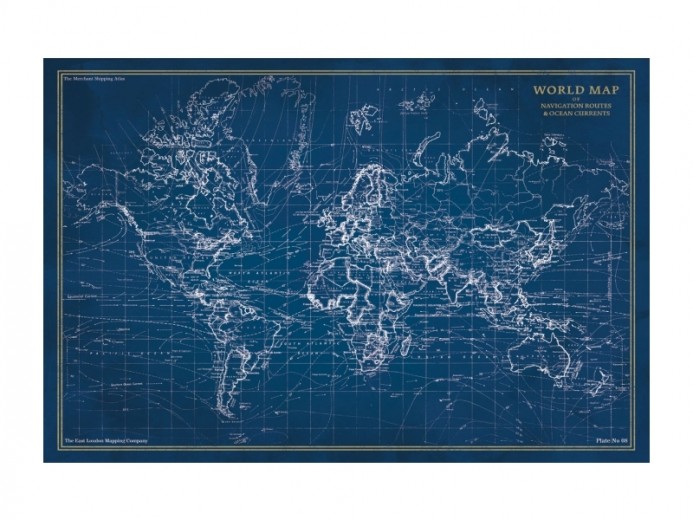 Tablou Sticla The World, 120 x 80 cm