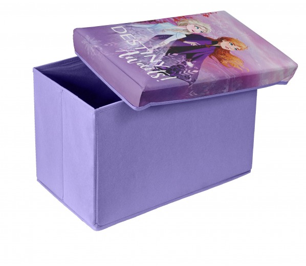 Taburet pentru copii cu spatiu de depozitare, Frozen II Violet, l49xA31xH31 cm
