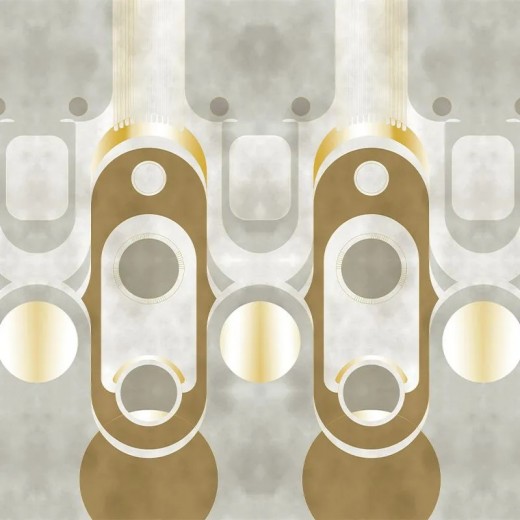 Tapet Le Veque Tower Gold Smooth VLAdiLA