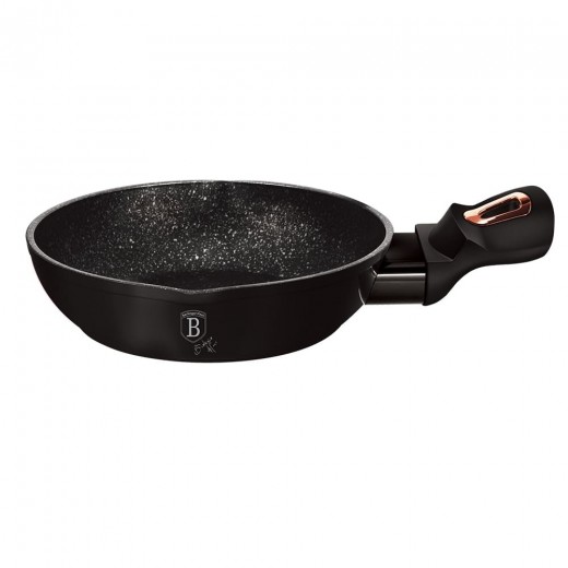 Tigaie din aluminiu cu invelis antiaderent de marmura, Ø16 cm, Black Rose