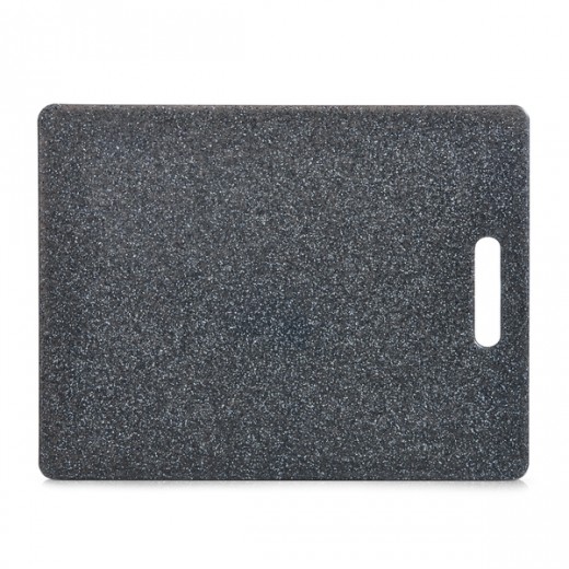 Tocator cu maner, din plastic, Granite Large Antracit, L36,5xl27,5xH0,8 cm