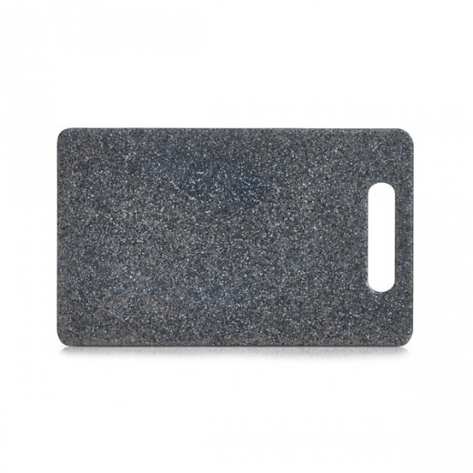 Tocator cu maner, din plastic, Granite Small Antracit, L25xl15xH0,8 cm