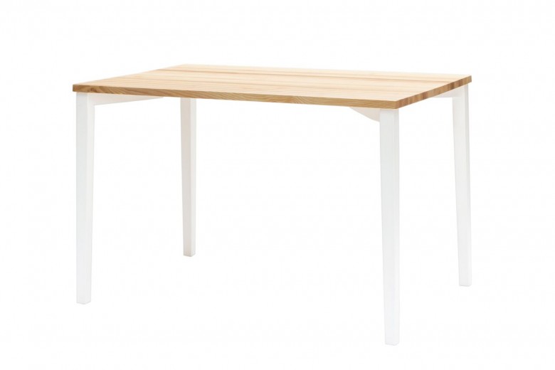 Masa din lemn de frasin Triventi Natural / White, L120xl80xh75 cm