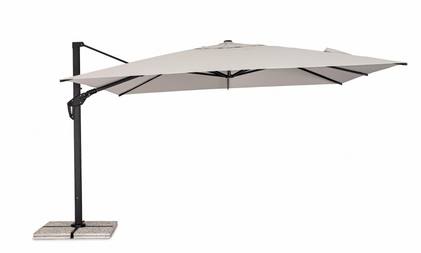Umbrela de soare suspendata, Aries A Bej / Antracit, L400xl400xH291 cm