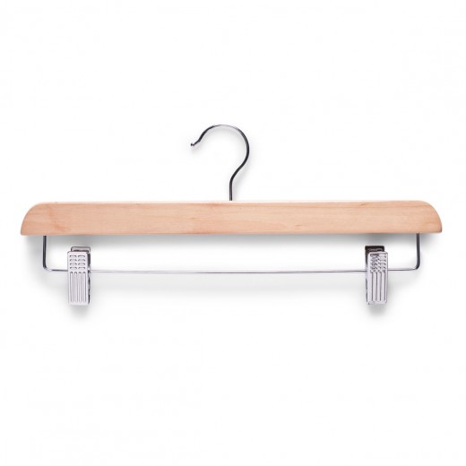 Umeras din metal si lemn pentru fuste, cu cleme metalice, Belt Natural, l36xH14 cm