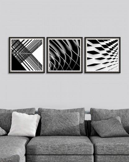 Tablou 3 piese Framed Art Urban Geometry