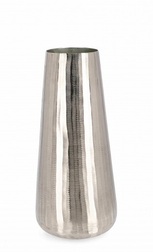 Vaza decorativa din aluminiu, Chisel Shaped M Argintiu, Ø19xH45 cm