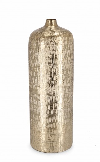 Vaza decorativa din aluminiu, Lathe Bottle L Auriu, Ø18,5xH54 cm