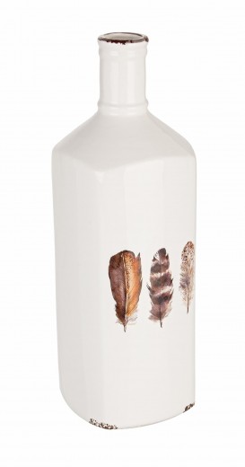 Vaza decorativa din ceramica, Huritt Thin Multicolor, L11xl10xH30 cm
