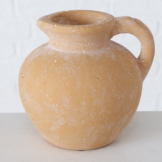 Vaza decorativa din ceramica Romeo Bej, L16xl15xH15 cm