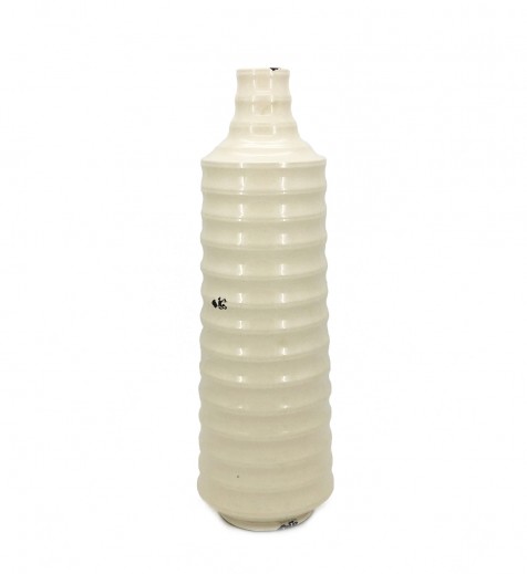 Vaza decorativa din ceramica, Tian Spheres Long Bej, Ø20xH65 cm