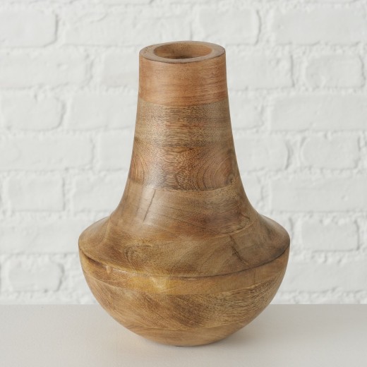 Vaza decorativa din lemn Posha Maro, L17xl17xH25 cm