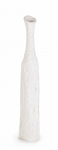 Vaza decorativa din polirasina, Sponge L Alb Antichizat, Ø18xH109 cm