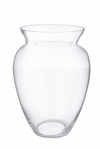 Vaza decorativa din sticla, Lunar Transparent, Ø21,5xH30 cm