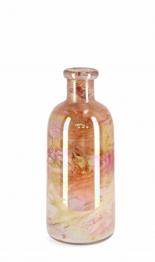 Vaza decorativa din sticla, Marala Bottle Multicolor, Ø13xH31 cm
