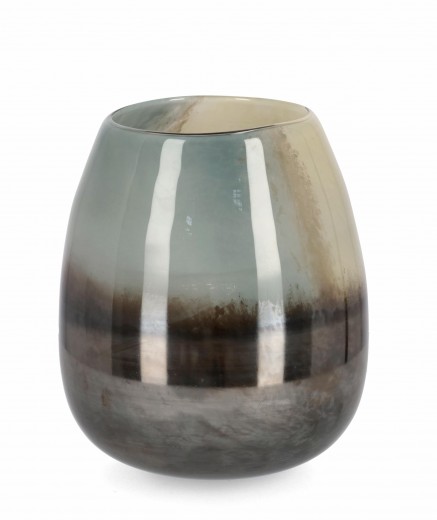 Vaza decorativa din sticla, Mercury B Multicolor, Ø23,2xH26,2 cm