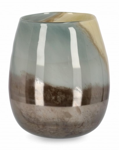 Vaza decorativa din sticla, Mercury C Multicolor, Ø27xH31,5 cm