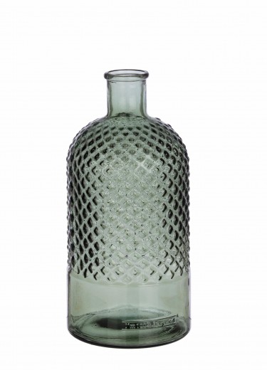 Vaza decorativa din sticla reciclata, Avril Bottle, Ø14xH28 cm