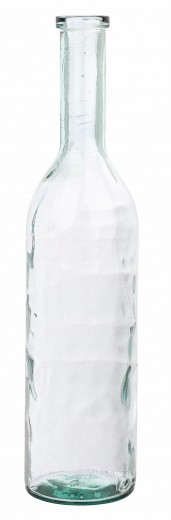 Vaza decorativa din sticla reciclata, Celebrate Bottle M Transparent, Ø19xH77,5 cm