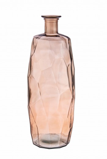 Vaza decorativa din sticla reciclata, Lotso Bottle Fumuriu, Ø27xH75 cm