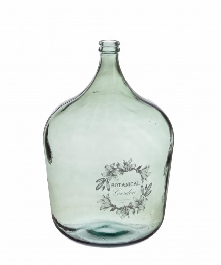 Vaza decorativa din sticla reciclata, Scrappy L Verde, Ø36,5xH56 cm