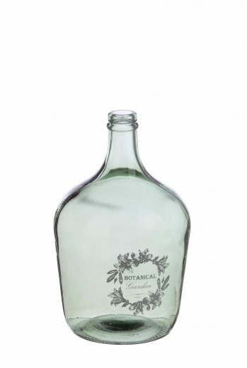 Vaza decorativa din sticla reciclata, Scrappy S Verde, Ø18xH30 cm