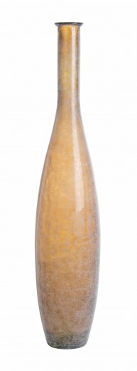 Vaza decorativa din sticla reciclata, Silk Bottle Amber, Ø20xH100 cm