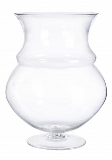 Vaza decorativa din sticla, Venice Cup Transparent, Ø24,5xH32 cm