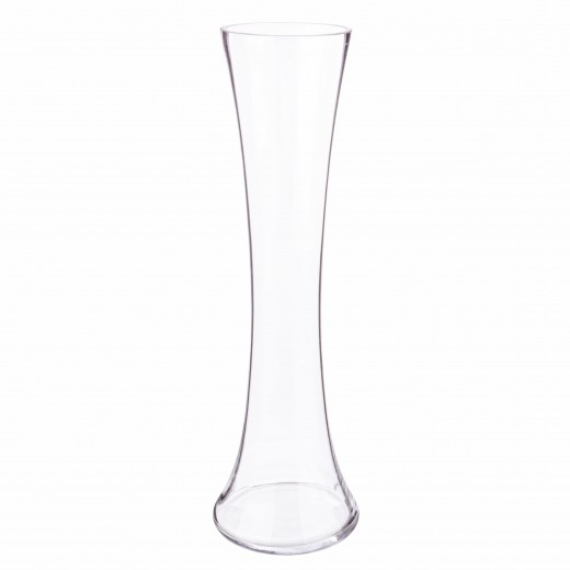 Vaza decorativa din sticla, Venice Shaped L Transparent, Ø15xH50 cm