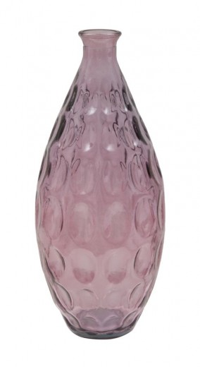 Vaza din sticla reciclata Ball Roz, Ø15,5xH38 cm