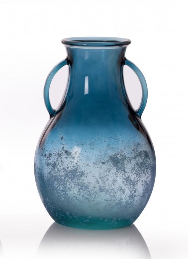 Vaza Rustic Blue, Sticla, Ø22xH33 cm
