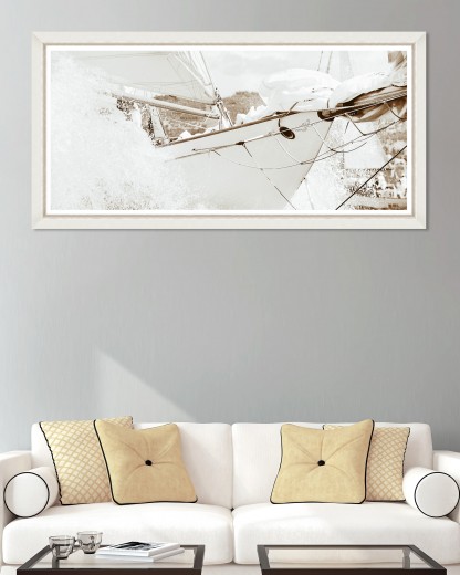 Tablou Framed Art Yachting Sepia