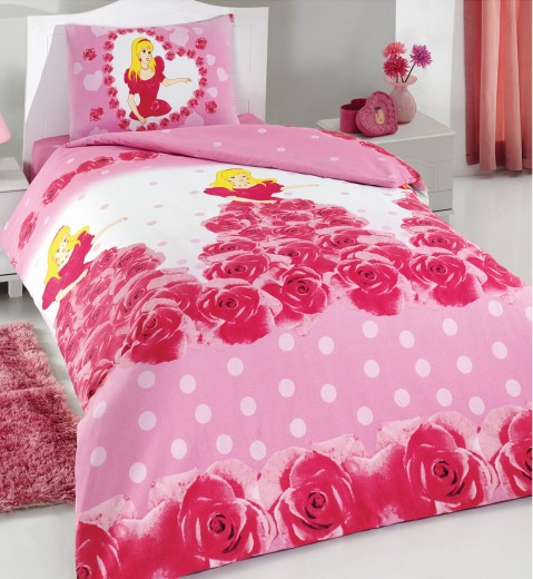 Lenjerie de pat copii Cotton Zelis Pink