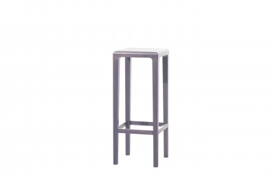 Scaun de bar din lemn de stejar Rioja Grey High, l32xA32xH80 cm