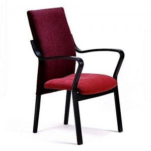 Scaun tapitat cu picioare din lemn Tenuto Cuatro, l58xA62xH98 cm