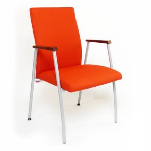 Scaun tapitat cu picioare metalice Noneto Cuatro, l56xA57xH97 cm