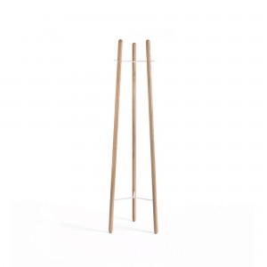 Cuier din lemn de stejar si furnir, Mamma, Ø45xh180 cm