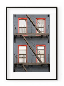 Tablou Façade de Briques New York Aluminium Noir