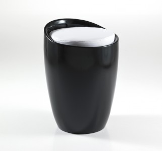 Pouf Storage Pillow Black