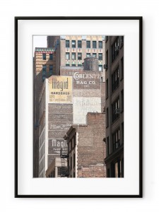 Tablou Manhattan Brick Walls Aluminium Noir
