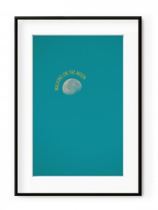 Tablou Walking on the Moon Aluminium Noir