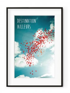 Tablou Destination Ailleurs Aluminium Noir