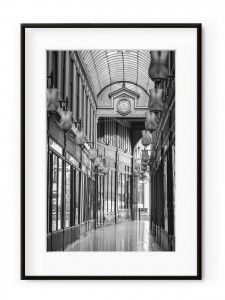 Tablou Passage du Bourg l’Abbé Paris Aluminium Noir